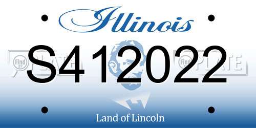 S412022 Illinois License Plate