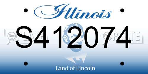 S412074 Illinois License Plate