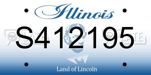 S412195 Illinois License Plate