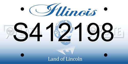 S412198 Illinois License Plate