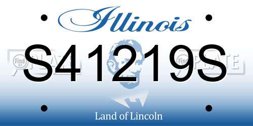 S41219S Illinois License Plate
