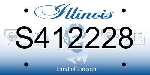 S412228 Illinois License Plate