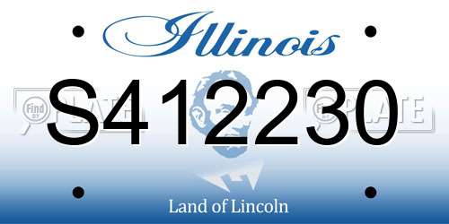 S412230 Illinois License Plate