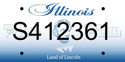 S412361 Illinois License Plate