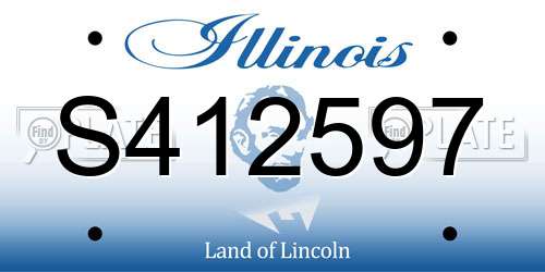 S412597 Illinois License Plate