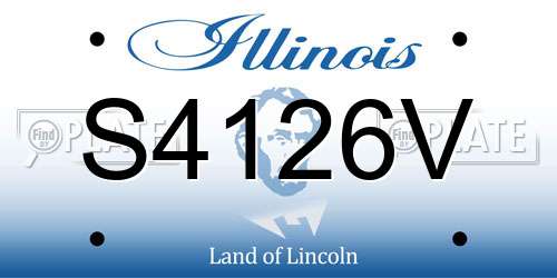 S4126V Illinois License Plate
