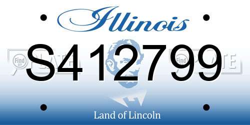 S412799 Illinois License Plate