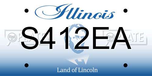 S412EA Illinois License Plate