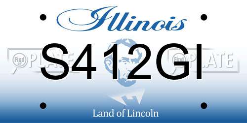 S412GI Illinois License Plate