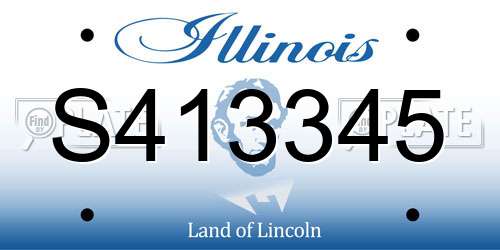 S413345 Illinois License Plate