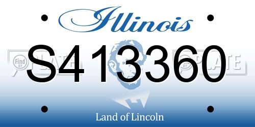 S413360 Illinois License Plate