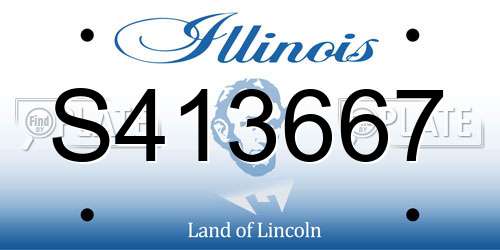 S413667 Illinois License Plate