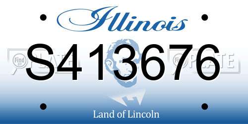 S413676 Illinois License Plate