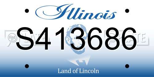 S413686 Illinois License Plate