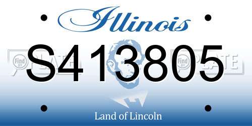 S413805 Illinois License Plate