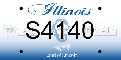 S4140 Illinois License Plate