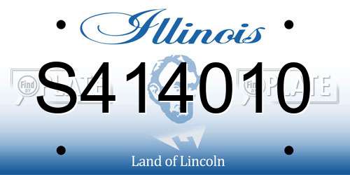 S414010 Illinois License Plate