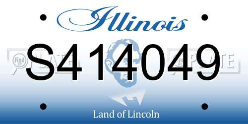 S414049 Illinois License Plate