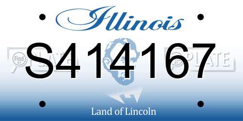 S414167 Illinois License Plate