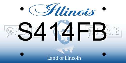S414FB Illinois License Plate