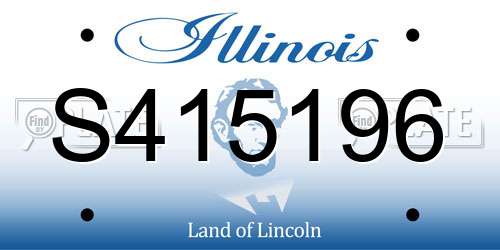S415196 Illinois License Plate
