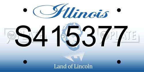 S415377 Illinois License Plate