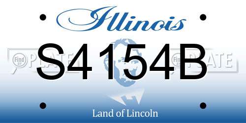 S4154B Illinois License Plate