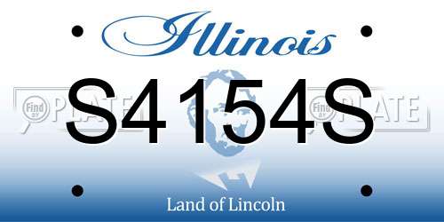 S4154S Illinois License Plate