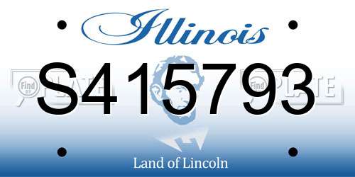 S415793 Illinois License Plate