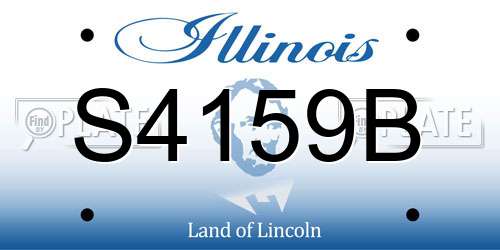 S4159B Illinois License Plate