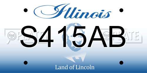 S415AB Illinois License Plate
