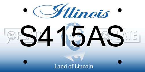 S415AS Illinois License Plate