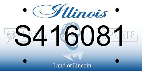 S416081 Illinois License Plate