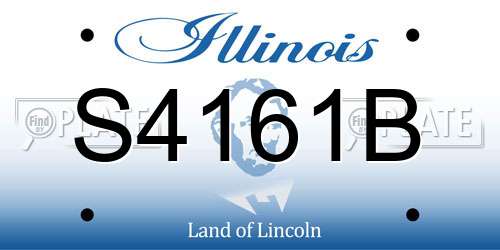 S4161B Illinois License Plate