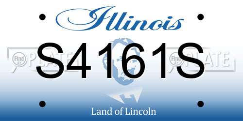 S4161S Illinois License Plate