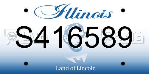 S416589 Illinois License Plate