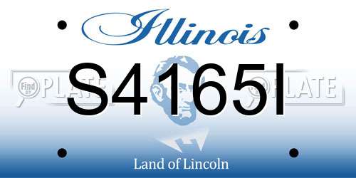S4165I Illinois License Plate