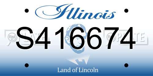 S416674 Illinois License Plate