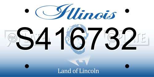 S416732 Illinois License Plate