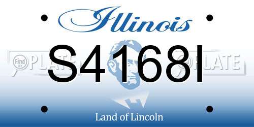 S4168I Illinois License Plate