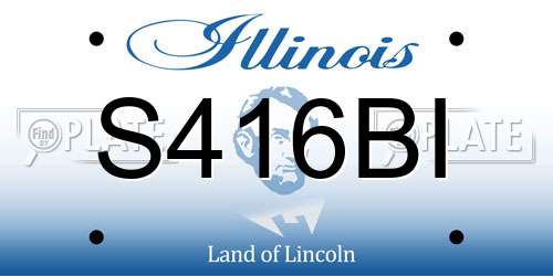 S416BI Illinois License Plate
