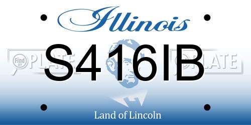 S416IB Illinois License Plate
