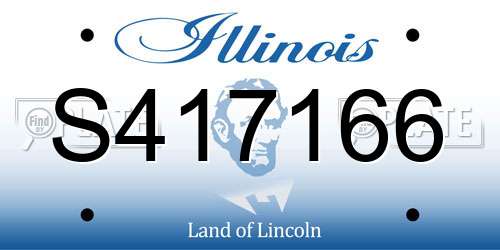 S417166 Illinois License Plate
