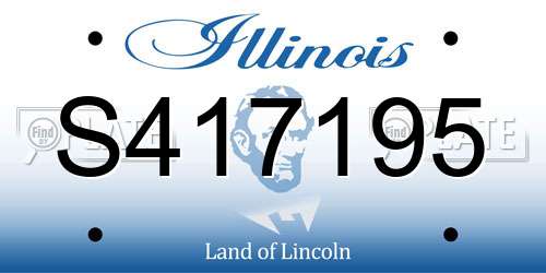 S417195 Illinois License Plate