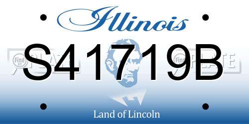 S41719B Illinois License Plate