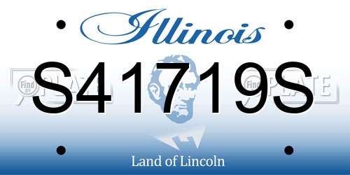 S41719S Illinois License Plate