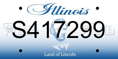 S417299 Illinois License Plate