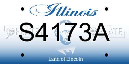 S4173A Illinois License Plate