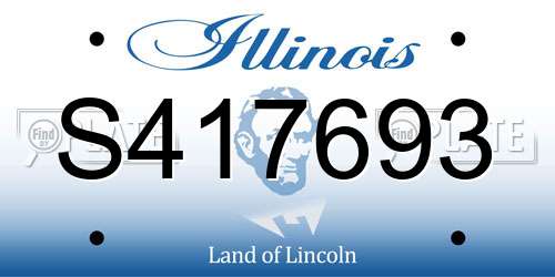 S417693 Illinois License Plate