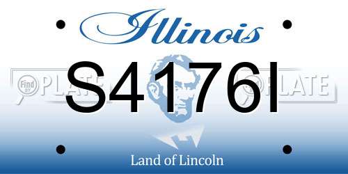 S4176I Illinois License Plate